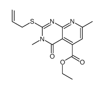 ethyl 3,7-dimethyl-4-oxo-2-prop-2-enylsulfanylpyrido[2,3-d]pyrimidine-5-carboxylate结构式