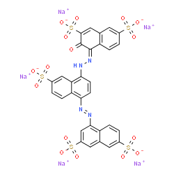 pentasodium 4-[[4-[(3,6-disulphonato-1-naphthyl)azo]-7-sulphonato-1-naphthyl]azo]-3-hydroxynaphthalene-2,7-disulphonate结构式