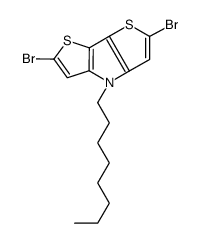 2,6-二溴-4-正辛基二噻吩并[3,2-b:2',3'-d]吡咯结构式