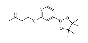 N-methyl-2-[4-(4,4,5,5-tetramethyl-1,3,2-dioxaborolan-2-yl)pyridin-2-yl]oxyethanamine结构式