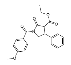 Ethyl 1-(4-methoxybenzoyl)-2-oxo-4-phenyl-3-pyrrolidinecarboxylate Structure