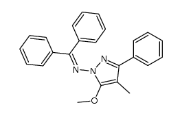 1-[(diphenylmethylene)amino]-3-phenyl-4-methyl-5-methoxypyrazole结构式