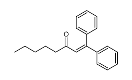 1,1-diphenyl-1-octen-3-one Structure