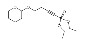 diethyl (4-((tetrahydro-2H-pyran-2-yl)oxy)but-1-yn-1-yl)phosphonate Structure