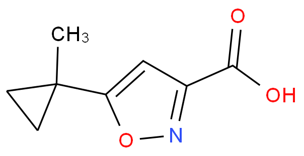 5-(1-Methylcyclopropyl)isoxazole-3-carboxylic acid Structure