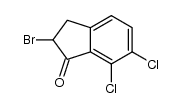 2-bromo-6,7-dichloro-1-indanone结构式