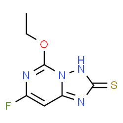 [1,2,4]Triazolo[1,5-c]pyrimidine-2(3H)-thione,5-ethoxy-7-fluoro-(9CI)结构式