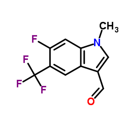 6-Fluoro-1-methyl-5-(trifluoromethyl)-1H-indole-3-carbaldehyde结构式