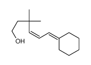 6-cyclohexylidene-3,3-dimethylhex-4-en-1-ol结构式