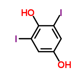 2,6-Diiodo-1,4-benzenediol Structure