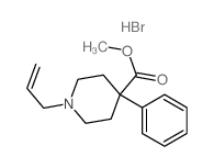 4-Piperidinecarboxylicacid, 4-phenyl-1-(2-propen-1-yl)-, methyl ester, hydrobromide (1:1)结构式