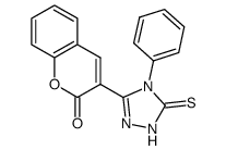 4-phenyl-5-(2H-2-oxobenzo[b]pyran-3-yl)-1,2,4-triazole-3-thione Structure