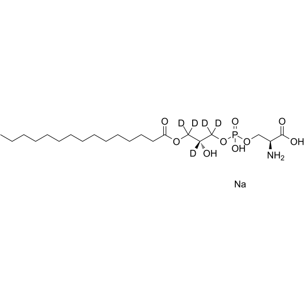 1-Pentadecanoyl-2-hydroxy-sn-glycero-3-phospho-L-serine-d5 sodium Structure
