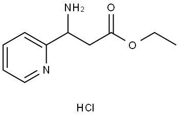 ethyl 3-amino-3-(pyridin-2-yl)propanoate hydrochloride Structure