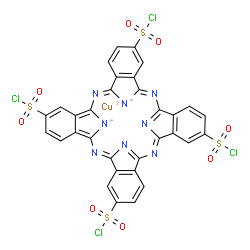 [29H,31H-phthalocyanine-2,9,16,23-tetrasulphonyl tetrachloridato(2-)-N29,N30,N31,N32]copper Structure