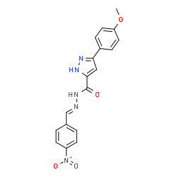 3-(4-methoxyphenyl)-N'-[(E)-(4-nitrophenyl)methylidene]-1H-pyrazole-5-carbohydrazide Structure