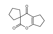 2,4-Dioxo-2,3,4,5,6,7-hexahydro-spiro-(cyclopenta [b] pyran-3,1'-cyclopentan)结构式