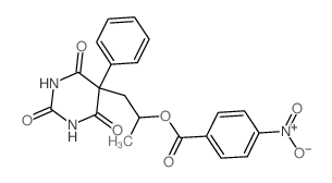 1-(2,4,6-trioxo-5-phenyl-1,3-diazinan-5-yl)propan-2-yl 4-nitrobenzoate结构式