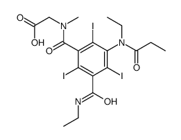 2-[[3-(ethylcarbamoyl)-5-[ethyl(propanoyl)amino]-2,4,6-triiodobenzoyl]-methylamino]acetic acid结构式