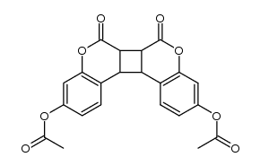 (+/-)-anti-head-to-head 7-acetoxycoumarin dimer Structure