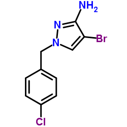 4-Bromo-1-(4-chlorobenzyl)-1H-pyrazol-3-amine结构式