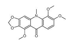 6,7,11-trimethoxy-5-methyl-[1,3]dioxolo[4,5-b]acridin-10-one Structure