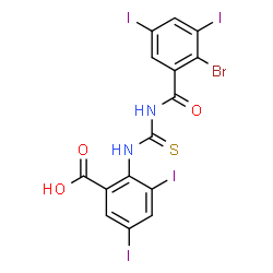 2-[[[(2-BROMO-3,5-DIIODOBENZOYL)AMINO]THIOXOMETHYL]AMINO]-3,5-DIIODO-BENZOIC ACID Structure