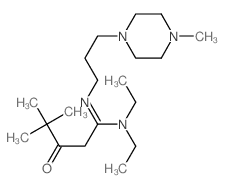 N,N-diethyl-4,4-dimethyl-N-[3-(4-methylpiperazin-1-yl)propyl]-3-oxo-pentanimidamide Structure