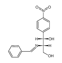 [R(R*,R*)]-2-(benzylideneamino)-1-(4-nitrophenyl)propane-1,3-diol Structure