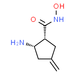 Cyclopentanecarboxamide, 2-amino-N-hydroxy-4-methylene-, (1R,2S)-rel- (9CI) picture