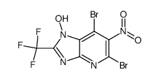 5,7-DIBROMO-6-NITRO-1-HYDROXY-2-(TRIFLUOROMETHYL)-1H-IMIDAZO(4.5-b)PYRIDINE结构式