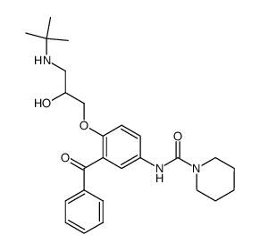 Piperidine-1-carboxylic acid [3-benzoyl-4-(3-tert-butylamino-2-hydroxy-propoxy)-phenyl]-amide Structure