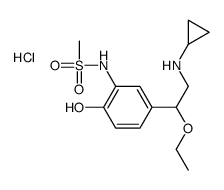 N-[5-[2-(cyclopropylamino)-1-ethoxyethyl]-2-hydroxyphenyl]methanesulfonamide,hydrochloride Structure