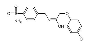 2-(4-chlorophenoxy)-N-[(4-sulfamoylphenyl)methyl]acetamide Structure