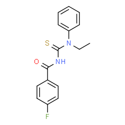 N-{[ethyl(phenyl)amino]carbonothioyl}-4-fluorobenzamide结构式