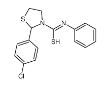 3-Thiazolidinecarbothioamide,2-(4-chlorophenyl)-N-phenyl-(9CI) picture