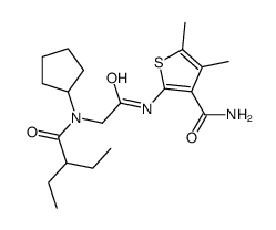 3-Thiophenecarboxamide,2-[[[cyclopentyl(2-ethyl-1-oxobutyl)amino]acetyl]amino]-4,5-dimethyl-(9CI)结构式