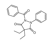 1-benzoyl-4,4-diethyl-2-phenylpyrazolidine-3,5-dione Structure