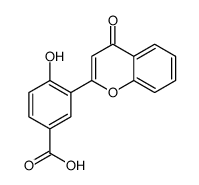 4-hydroxy-3-(4-oxochromen-2-yl)benzoic acid结构式