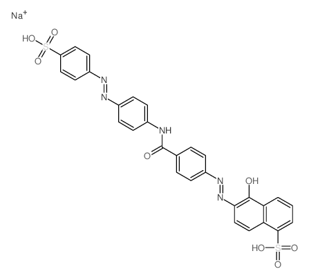 5-Hydroxy-6-((E)-(4-(((4-((E)-(4-sulfophenyl)diazenyl)phenyl)amino)carbonyl)phenyl)diazenyl)naphthalene-1-sulfonic acid picture