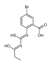 5-BROMO-2-[[[(1-OXOPROPYL)AMINO]THIOXOMETHYL]AMINO]-BENZOIC ACID结构式