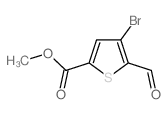 4-溴-5-甲酰基-2-噻吩羧酸甲酯结构式