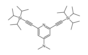 N,N-dimethyl-2,6-bis((triisopropylsilyl)ethynyl)pyridin-4-amine结构式