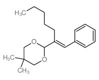 5,5-dimethyl-2-(1-phenylhept-1-en-2-yl)-1,3-dioxane结构式