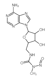 3-[[5-(6-aminopurin-9-yl)-3,4-dihydroxy-oxolan-2-yl]methyl]-1-methyl-1-nitroso-urea picture