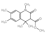 Methyl 1,4,4,6,7-pentamethyl-2-oxo-1,2,3,4-tetrahydro-3-quinolinecarboxylate structure