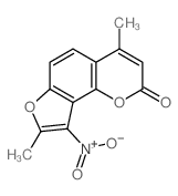 4,8-dimethyl-9-nitrofuro[2,3-h]chromen-2-one Structure