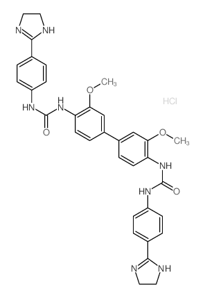 4,4''-Bicarbanilide,4',4'''-di-2-imidazolin-2-yl-2,2''-dimethoxy-, dihydrochloride (7CI,8CI)结构式