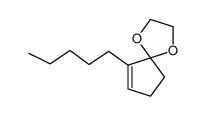 6-pentyl-1,4-dioxaspiro[4.4]non-6-ene结构式