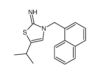 3-(naphthalen-1-ylmethyl)-5-propan-2-yl-1,3-thiazol-2-imine结构式